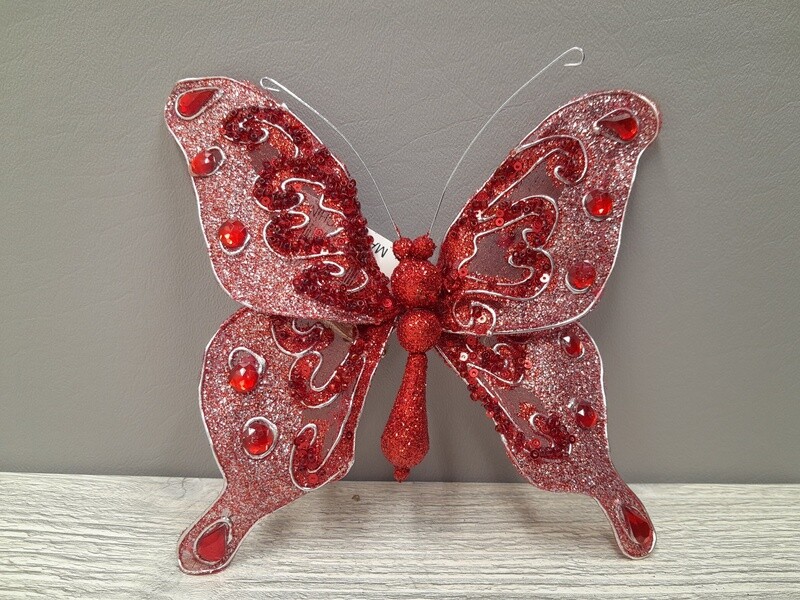 6&quot; Butterfly w/Clip Red