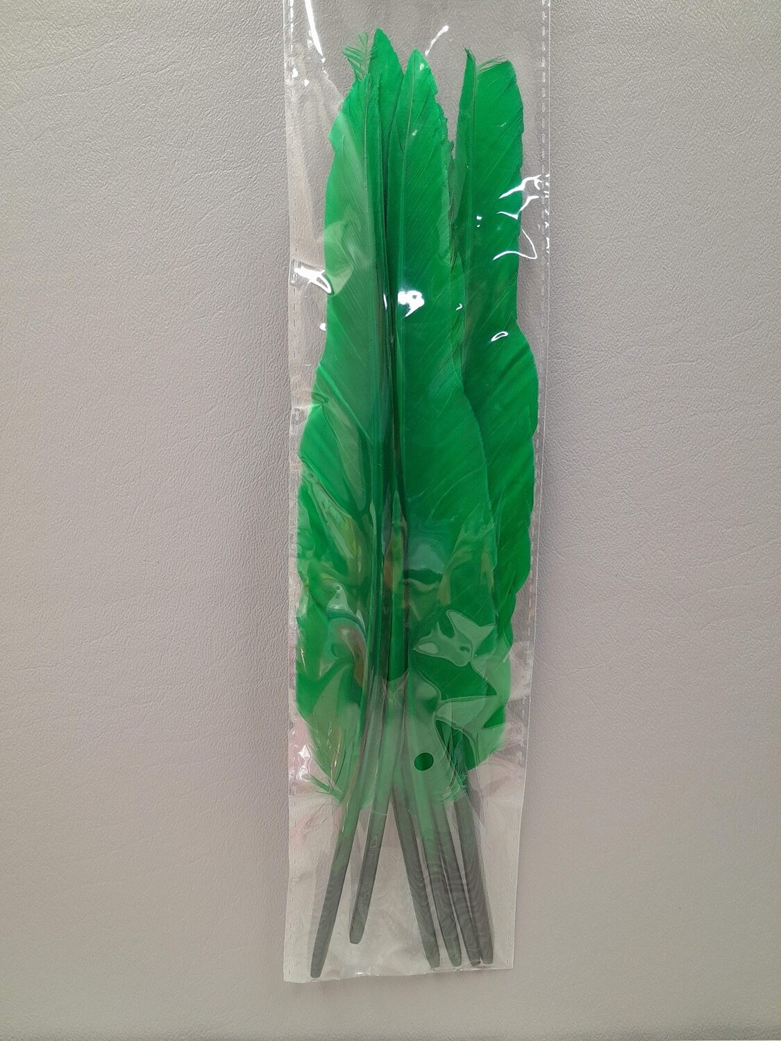 6pc 10&quot;-12&quot; Goose Feathers Kelly Green