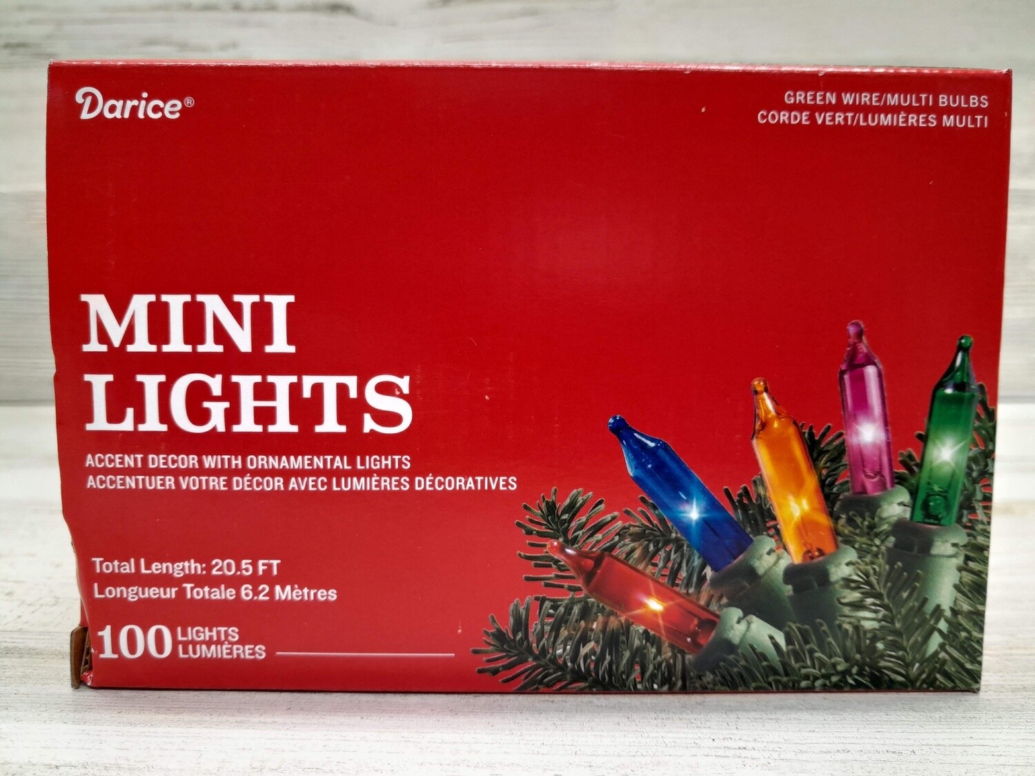 100 Light 20.5ft Multi w/Green Wire