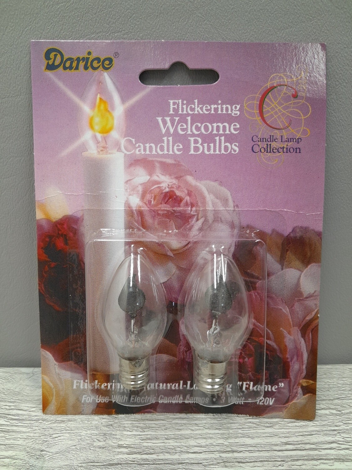 2pc 3 Watt 120 Volt Flickering Flame Electric Lamp Bulbs