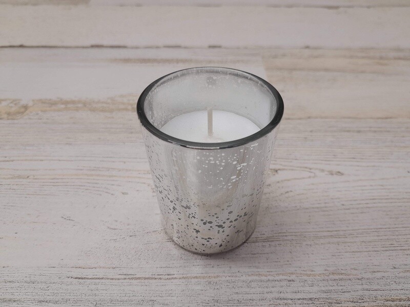 1pc Mercury Glass Filled Votive Silver