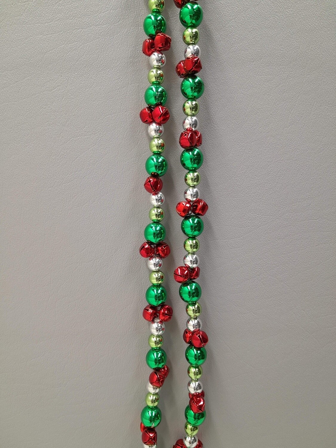58&quot; Jingle Bell Garland Red/Green/Silver