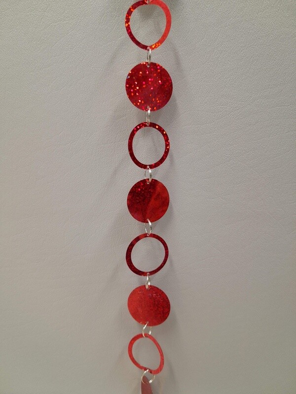 6&#39; Circle Loop Garland Red