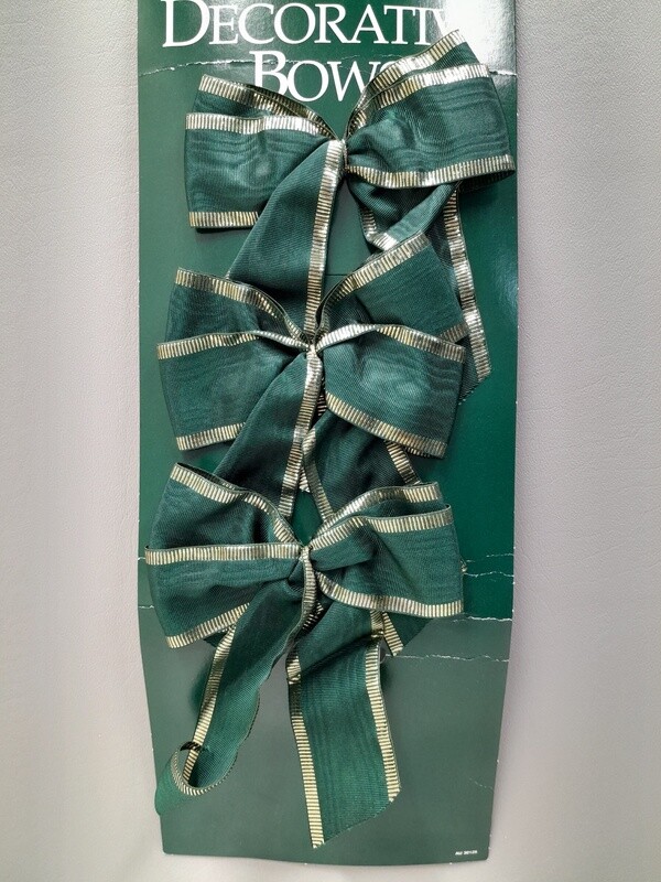 3pc Bow Hunter Green W/Gold Trim