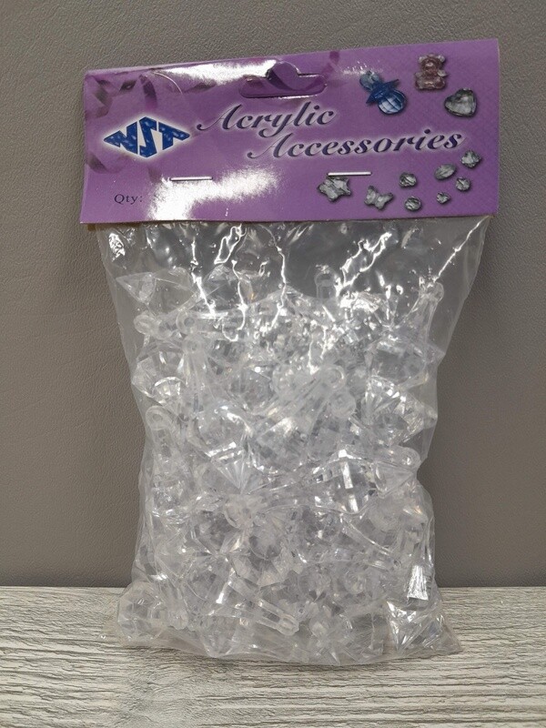 8oz 48x18x18mm Acrylic Crystal Drops Clear