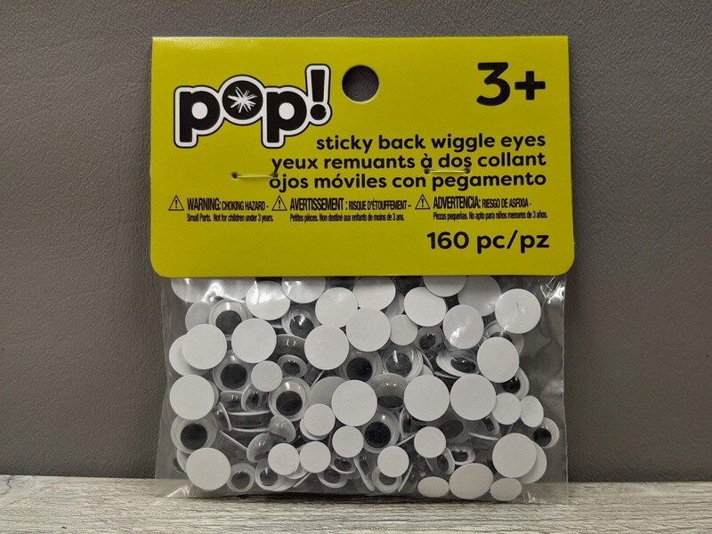 160pc 7mm, 10mm Adhesive Googly Eyes