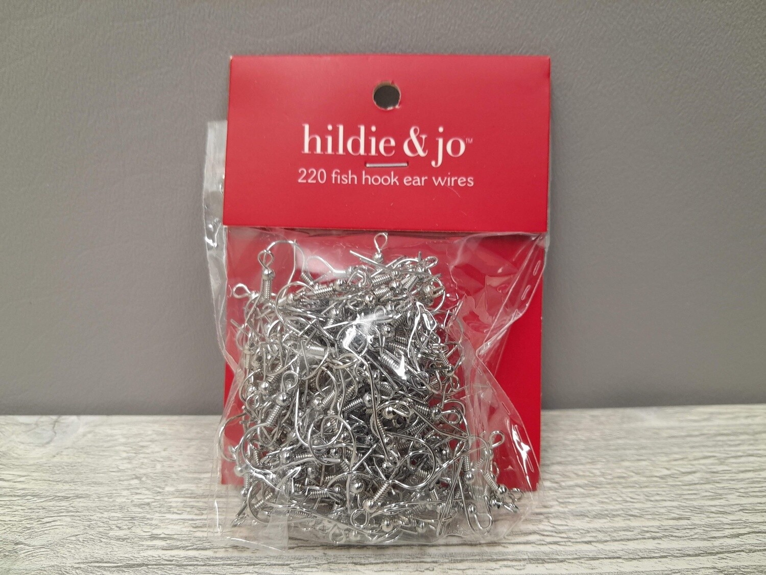220pc Fish Hook Ear Wires  Silver