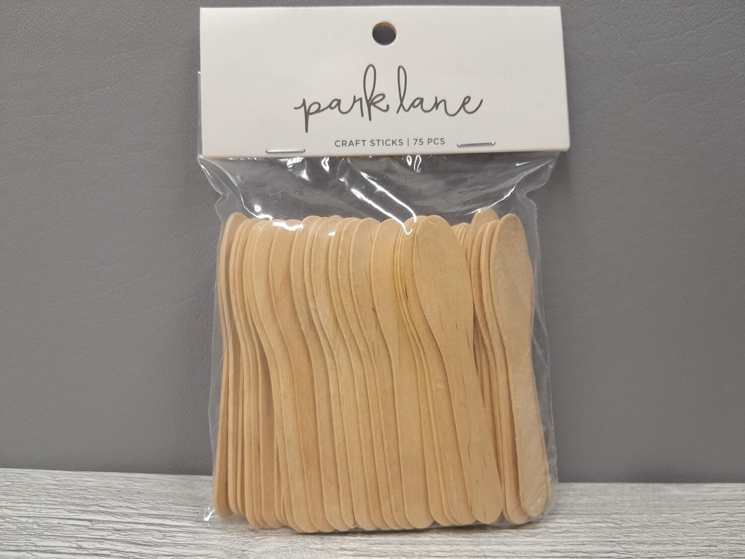 75pc 3.5&quot; Wood Craft Spoons Natural