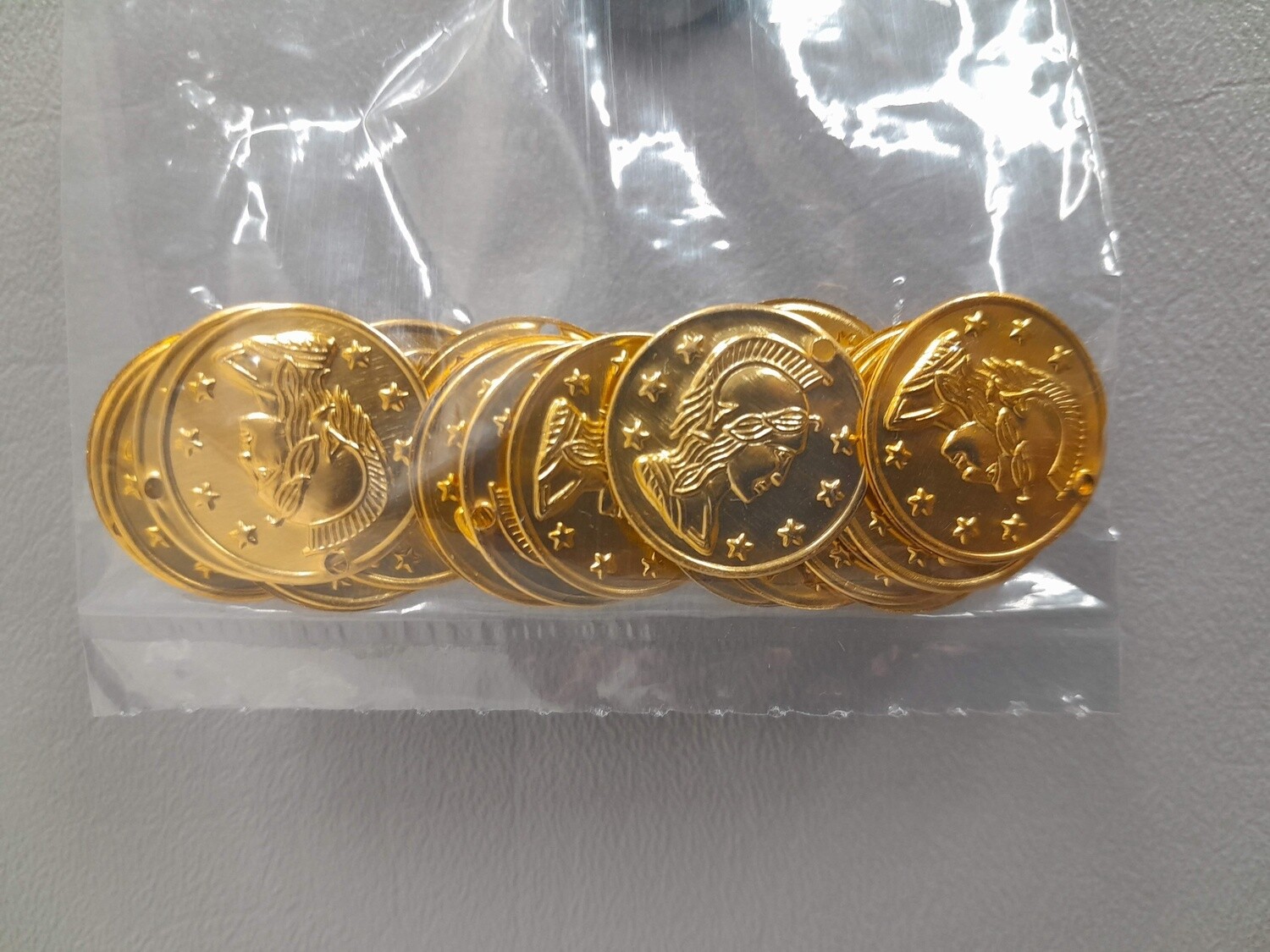 24pc .75" Aluminum Coin Gold