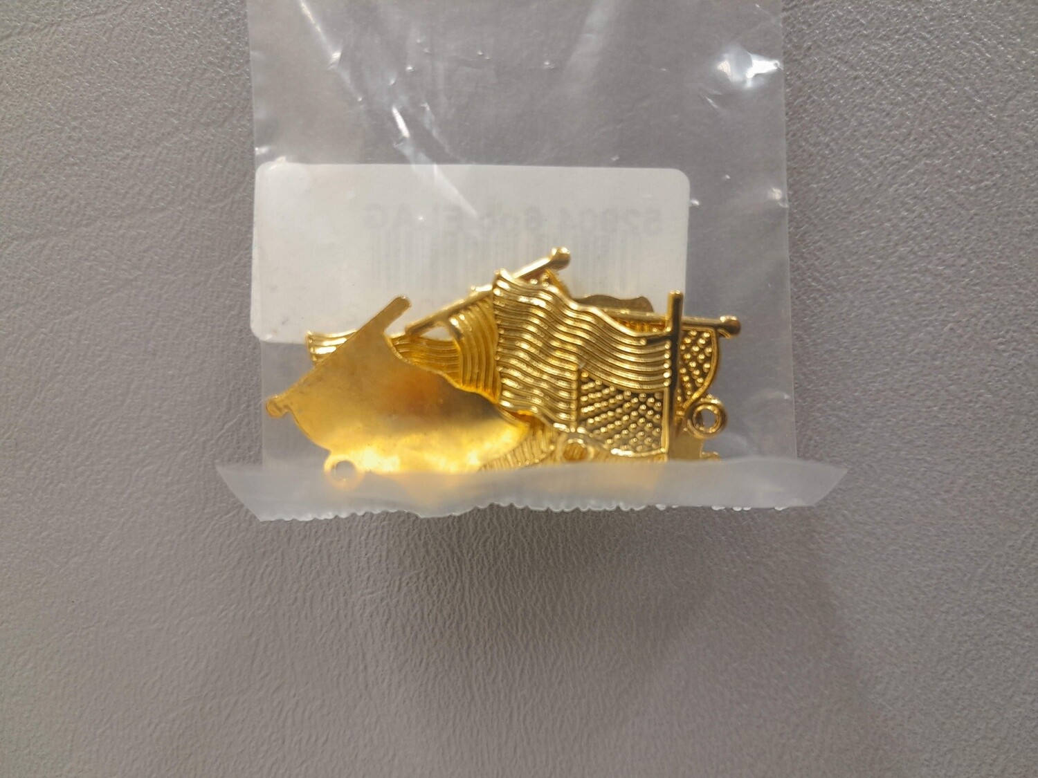 6pc .5"x5/8" American Flag Charms Brass