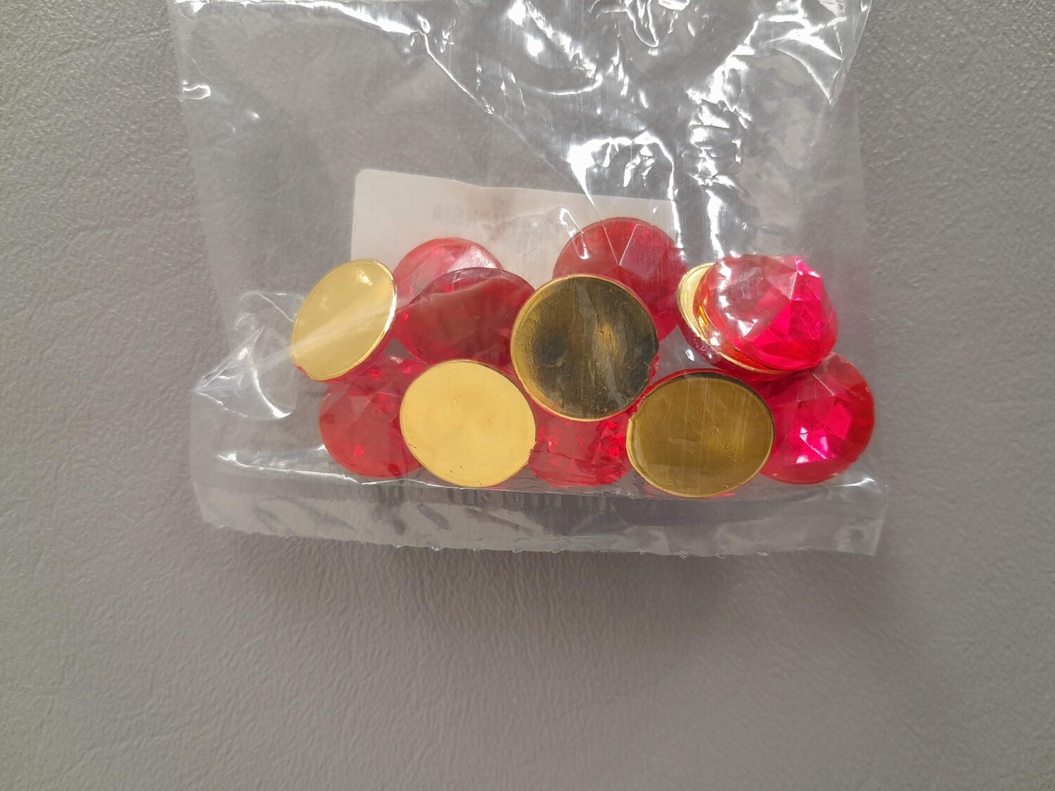 12pc 15mm Rhinestones Fuchsia