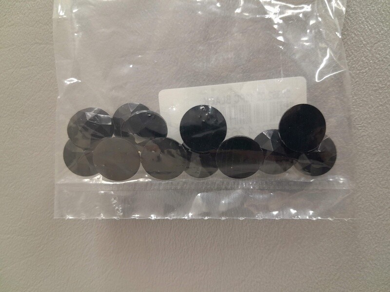 12pc 12mm Rhinestones Black