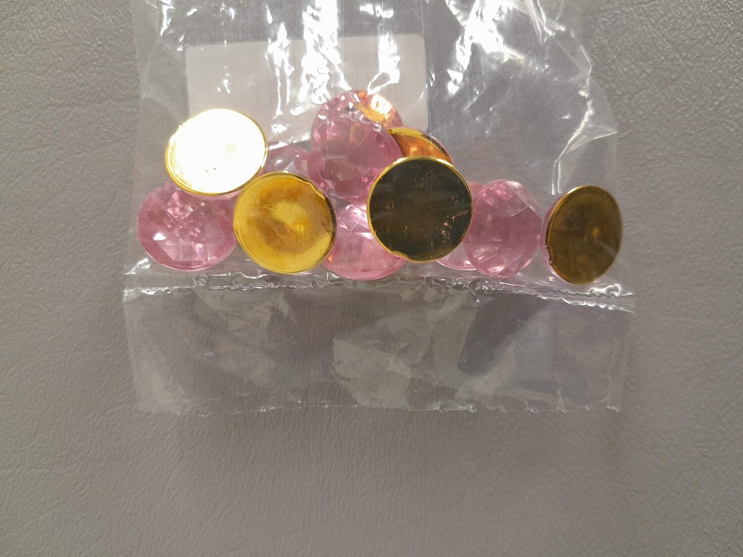 12pc 15mm Rhinestones Pink