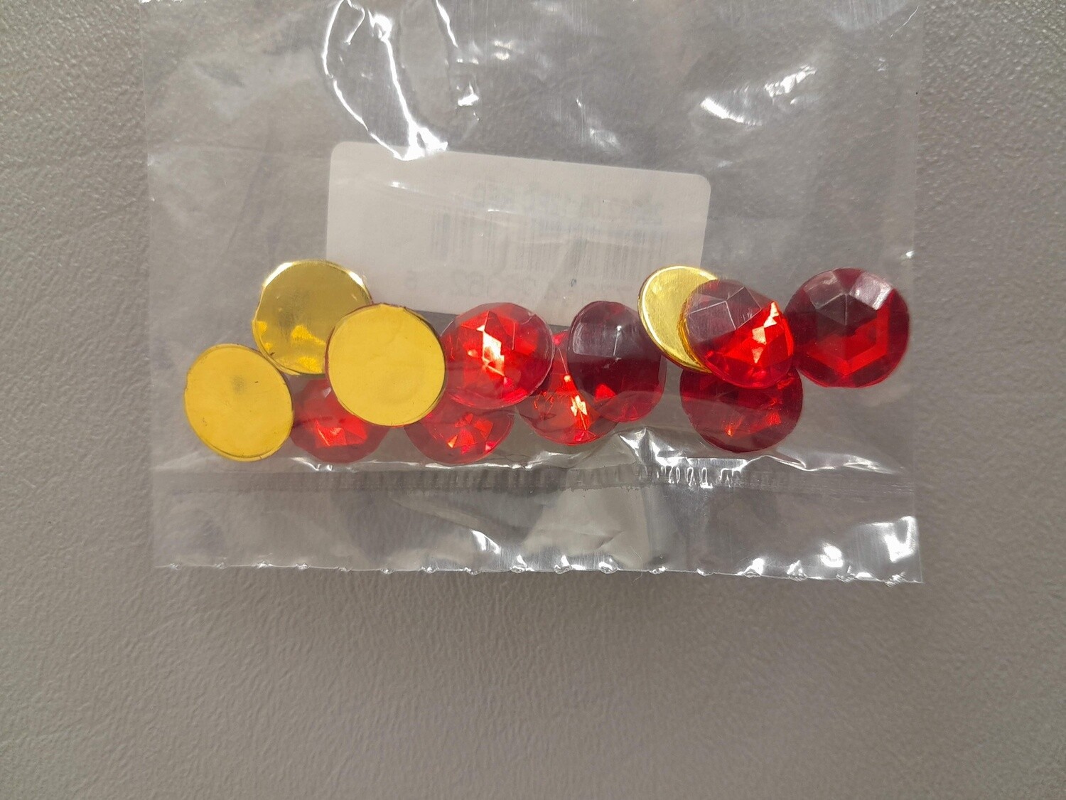 12pc 12mm Rhinestones Red