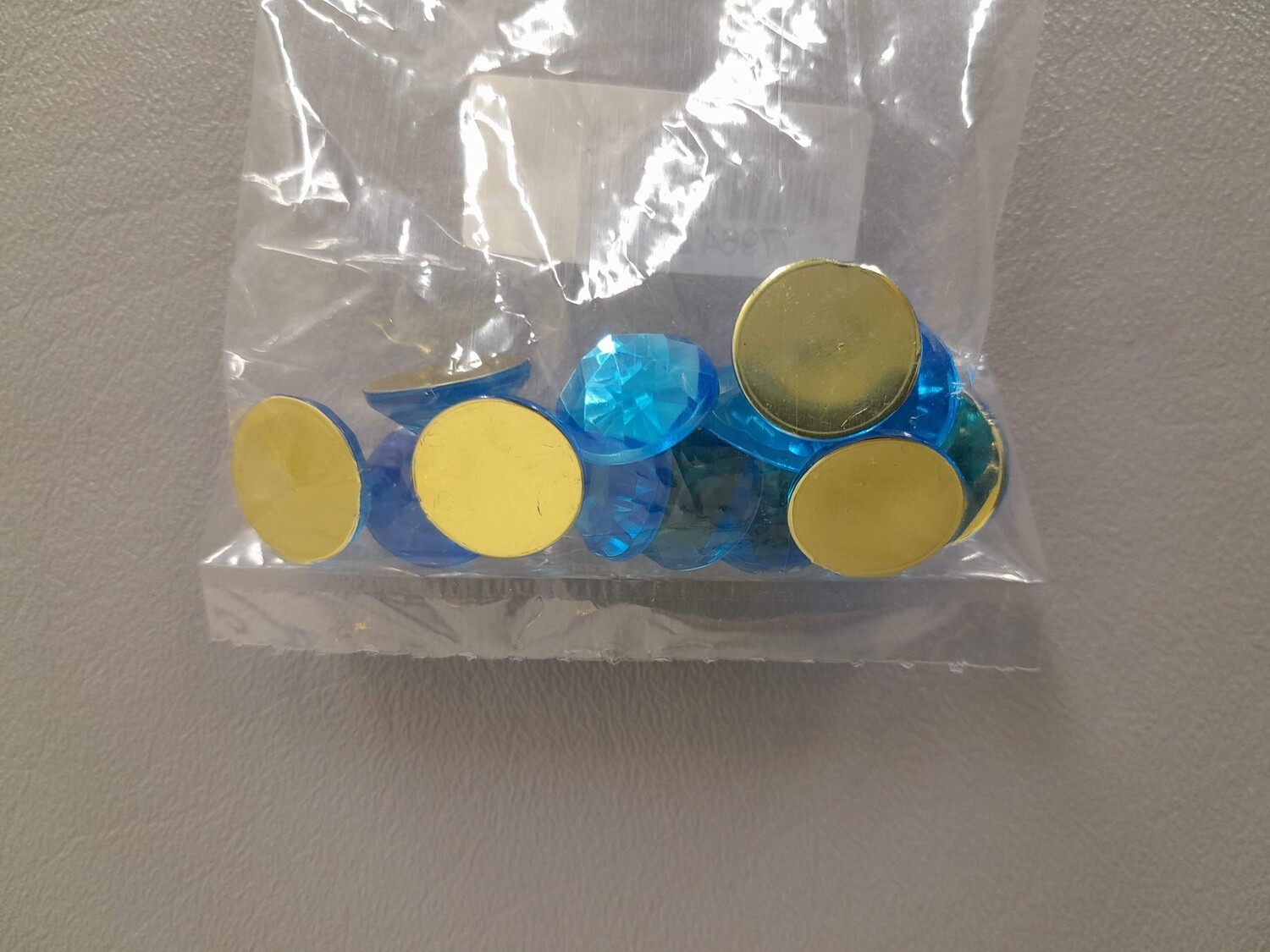 12pc 15mm Rhinestones Aqua