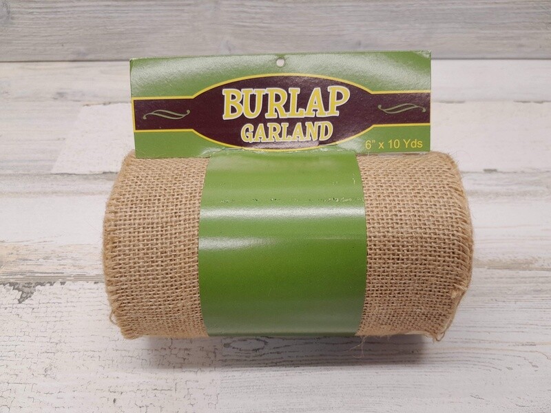 6&quot;X10yd Jute/Burlap Cut Edge