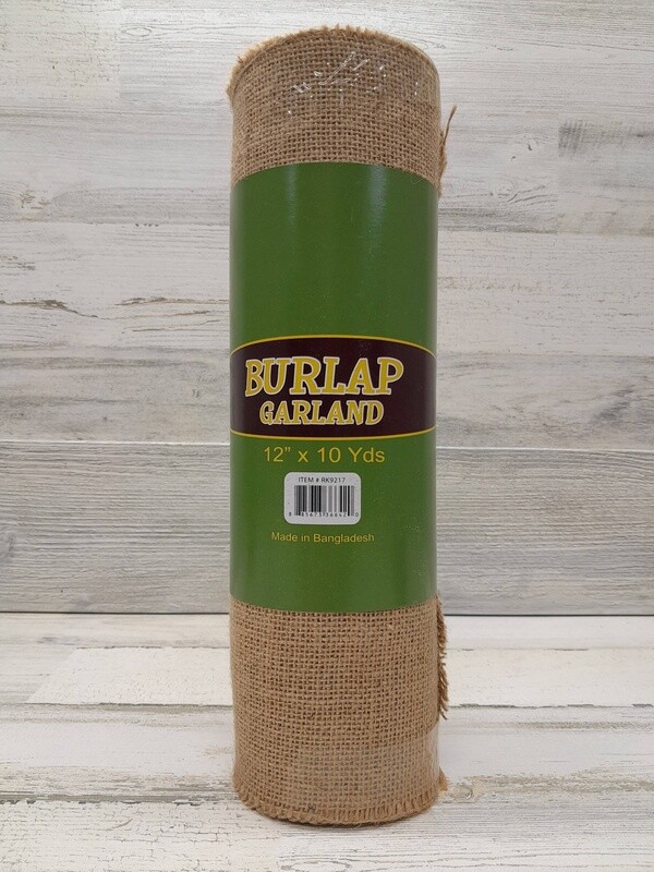 12&quot;x10yd Jute/Burlap Cut Edge