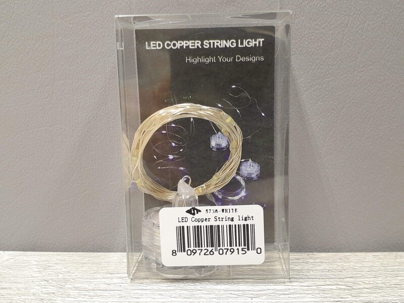 54&quot; LED Copper String Lights White