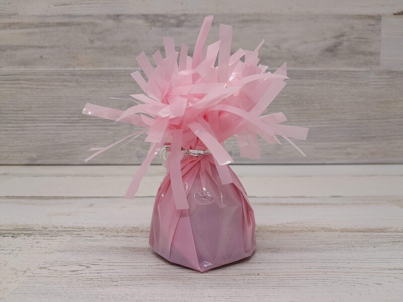5oz 2.5&quot;x5&quot; Metallic Foil Balloon Weight Pink