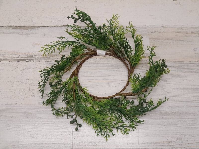 4.5&quot; Cedar Pine Candle Ring
