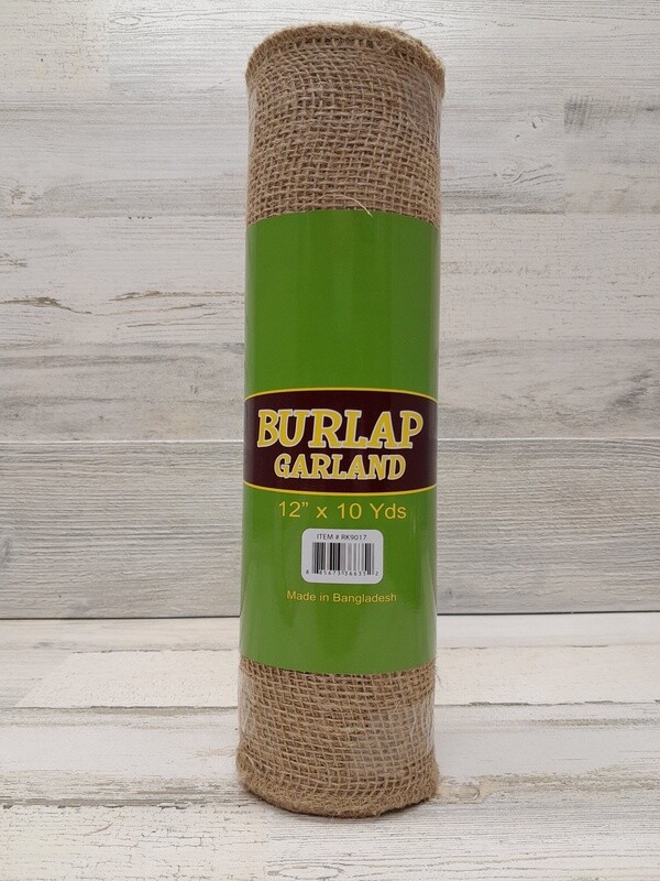 12&quot;x10yd Loose Weave Burlap