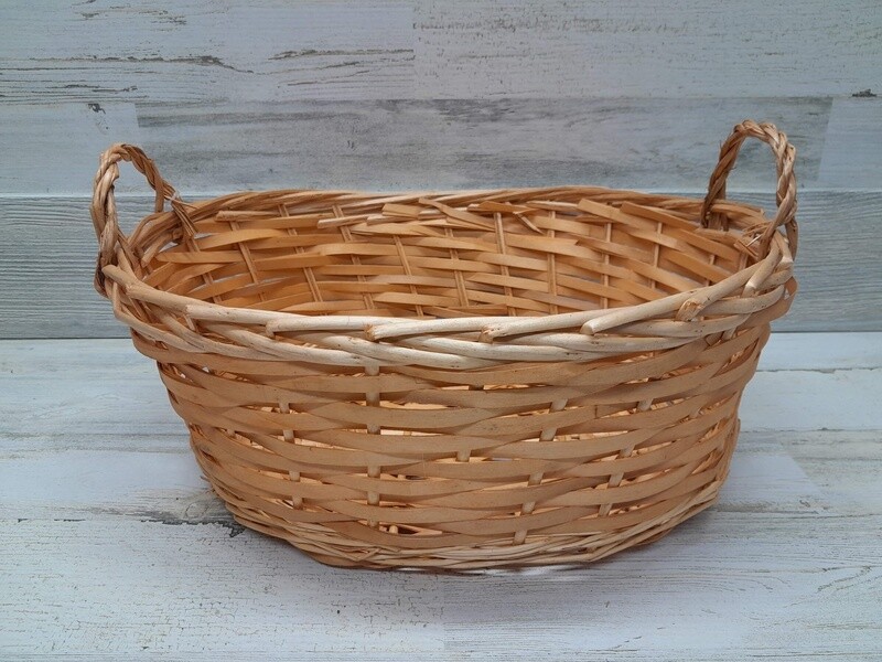 Double Handle Oval Basket Natural  (LG)