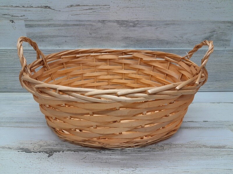 Double Handle Oval Basket Natural  (MD)