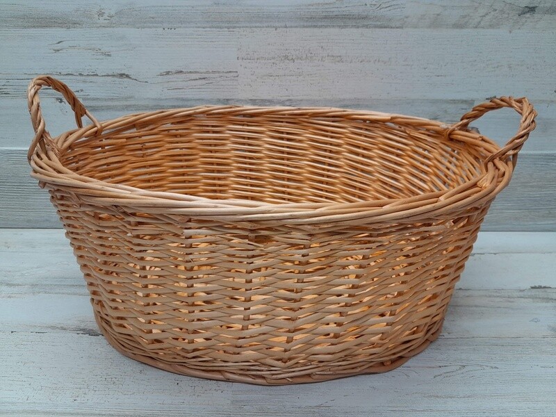Double Handle Oval Basket Natural (#3)