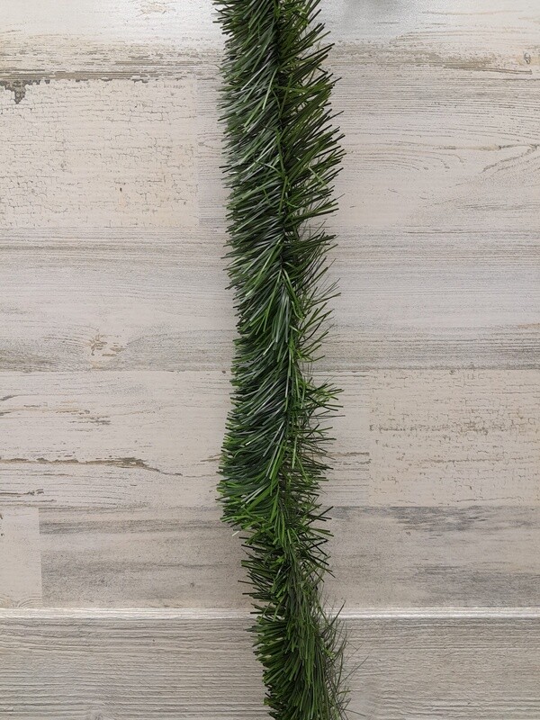 25&#39;x3&quot; (4ply) Rope Pine Garland Green