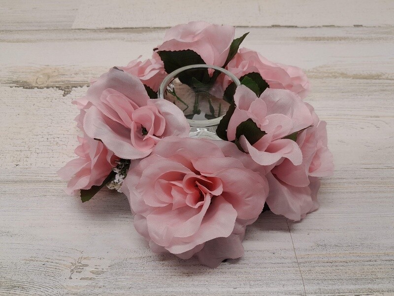 Rose Candle Ring  Pink