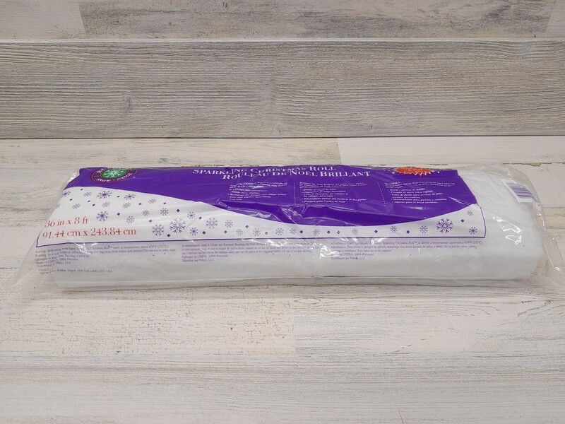 36&quot;x8&#39; Glitter Snow Tex Roll