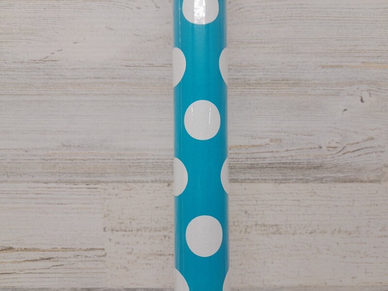 30&quot;x5&#39; Gift Wrap Blue Dot