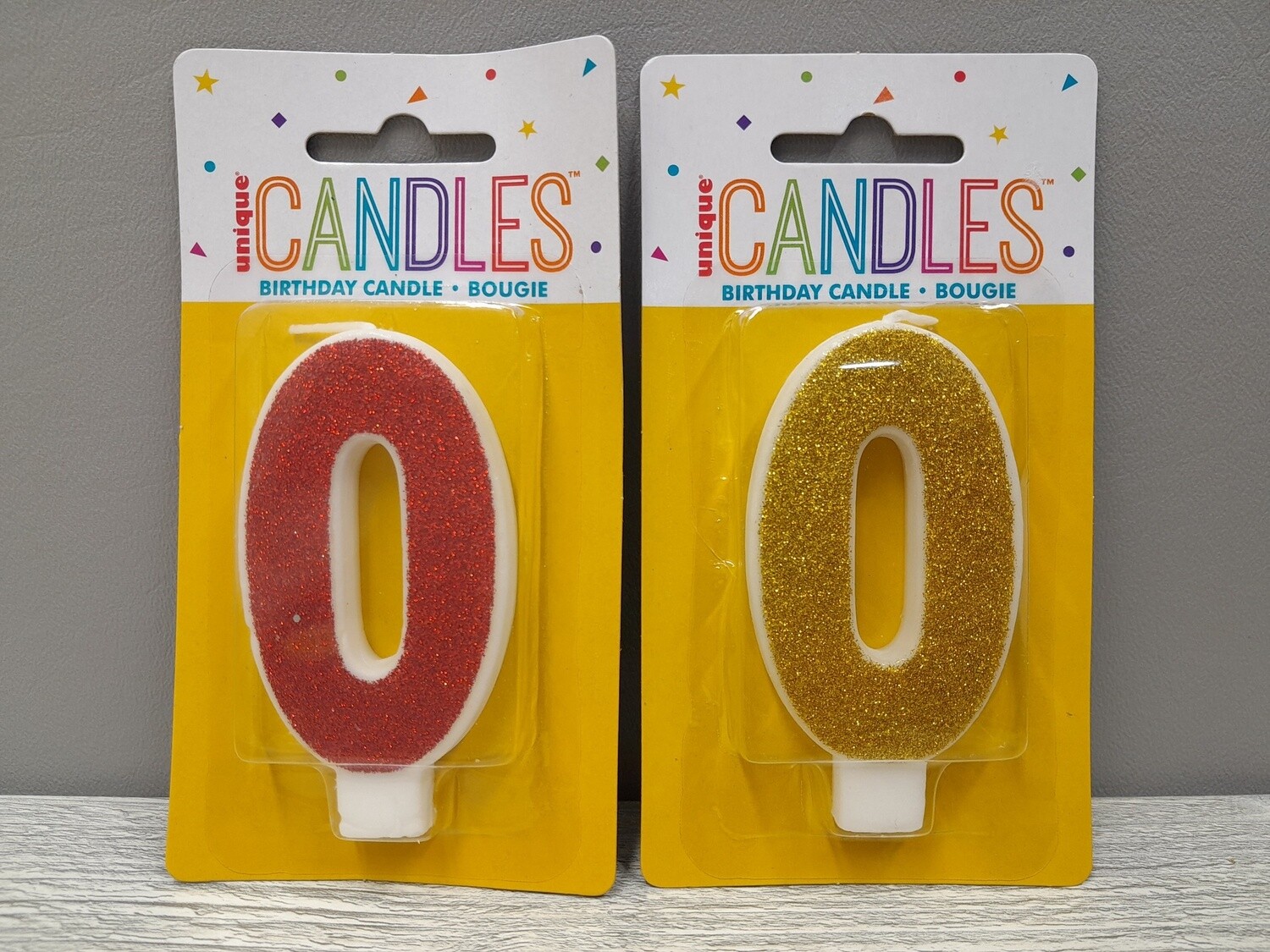 3.5&quot; #0 Glitter Candle Assorted