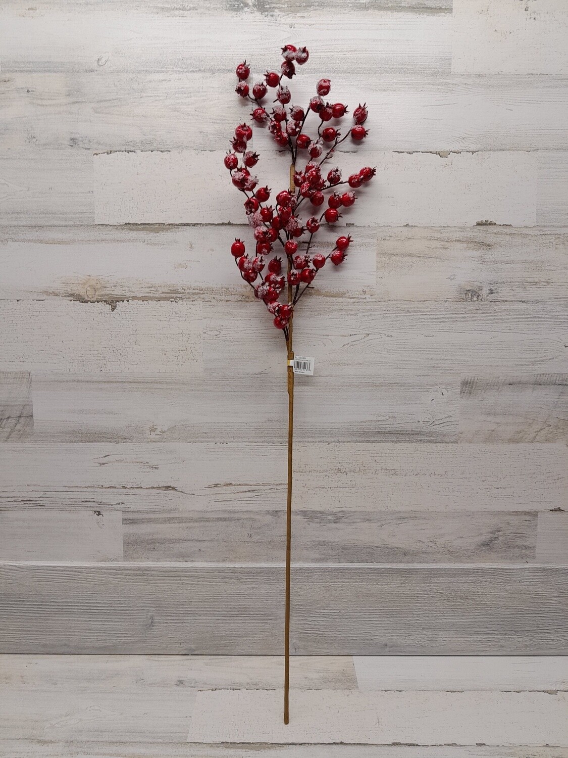 36&quot; Iced Hawthorne Spray Red