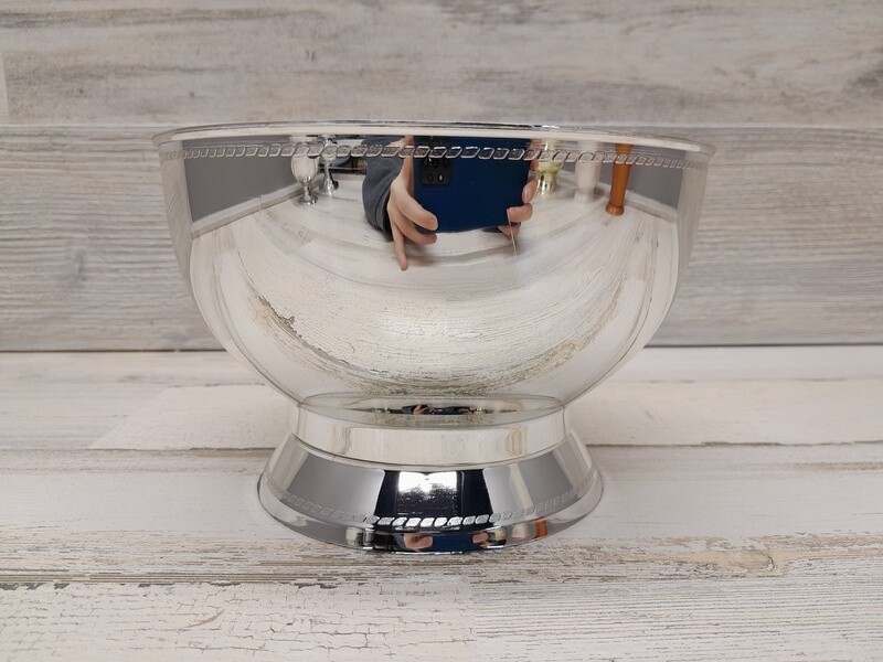 7&quot;x7&quot;x4.5&quot; Designer Bowl w/6.75&quot; Opening Silver (Plastic)