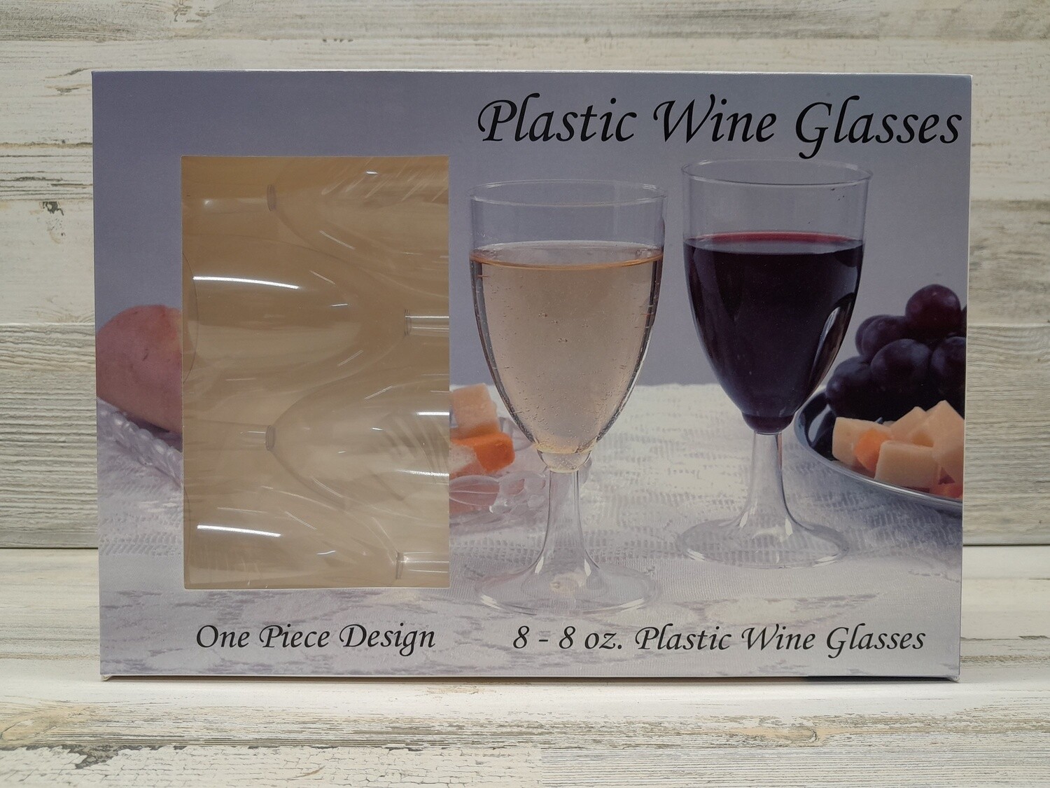 8pc 8oz Wine Glass (Plastic)