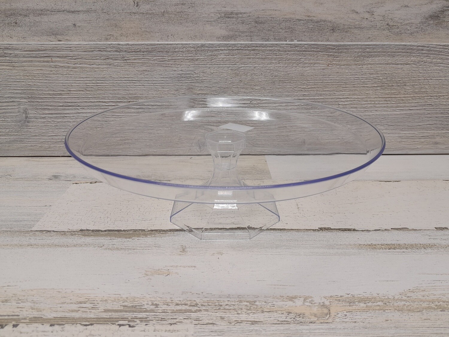 9.75&quot; Plastic Cake Stand Clear