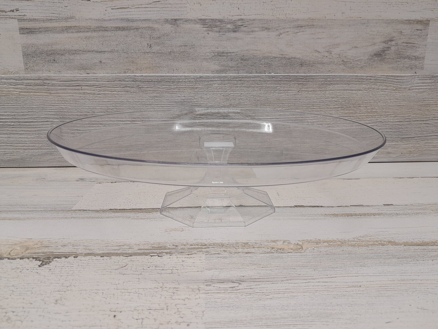 13.75&quot; Plastic Cake Stand Clear