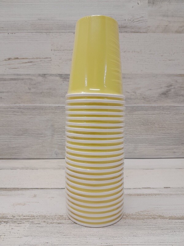 *24pc 9oz Paper Cups Yellow