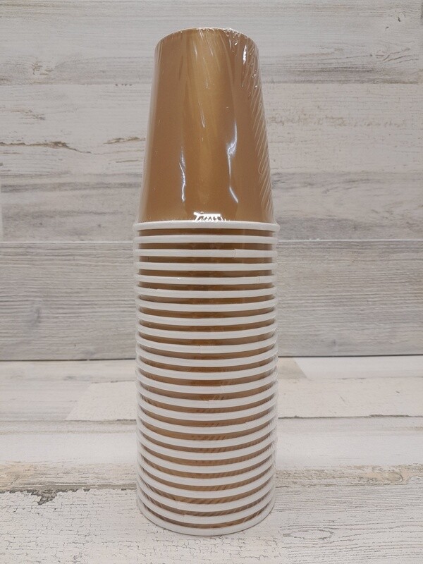 *24pc 9oz Paper Cups Glittering Gold