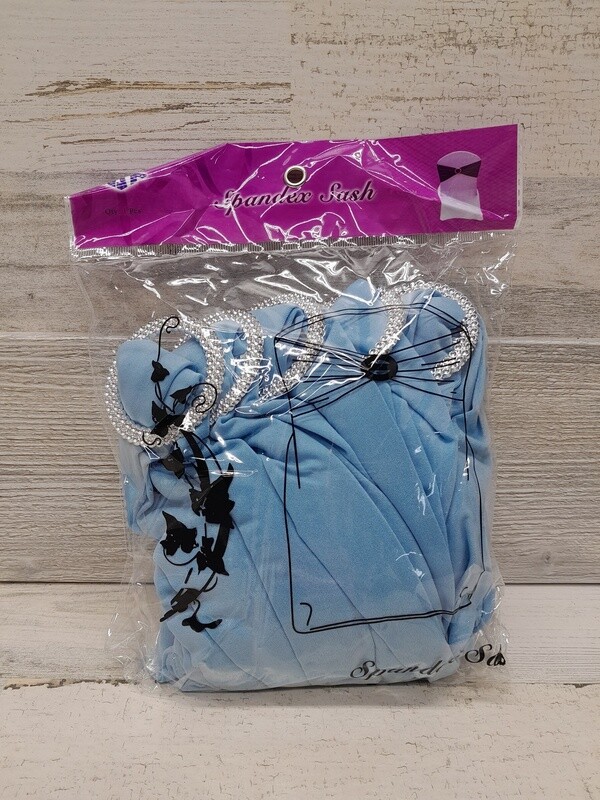 6pc 12&quot; Spandex Sash w/Buckle Blue