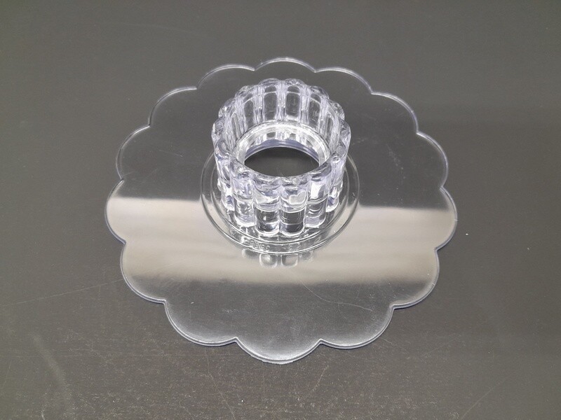 6&quot; Scalloped Plate Clear (Plastic)