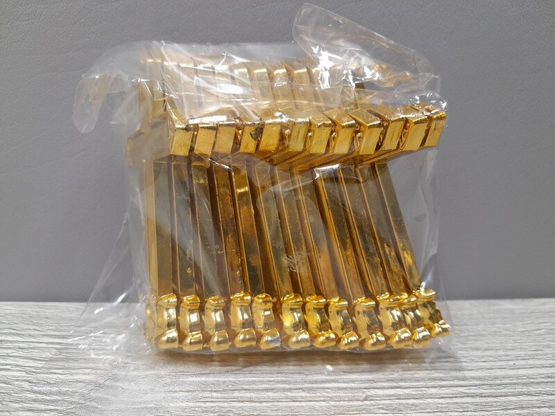 12pc 2.5&quot;x4&quot; Plastic Cross Gold