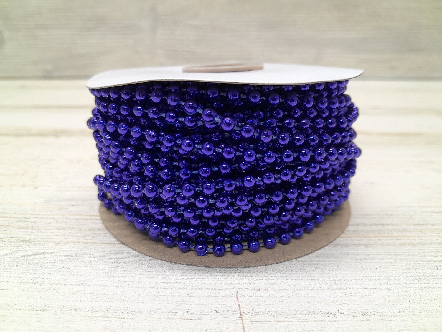 24yd 4mm Plastic MOT Pearl Strand Royal