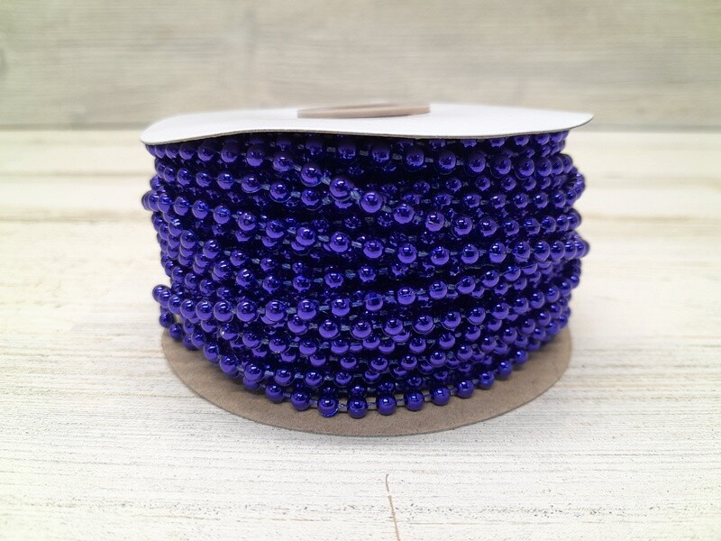 24yd 4mm Plastic MOT Pearl Strand Royal