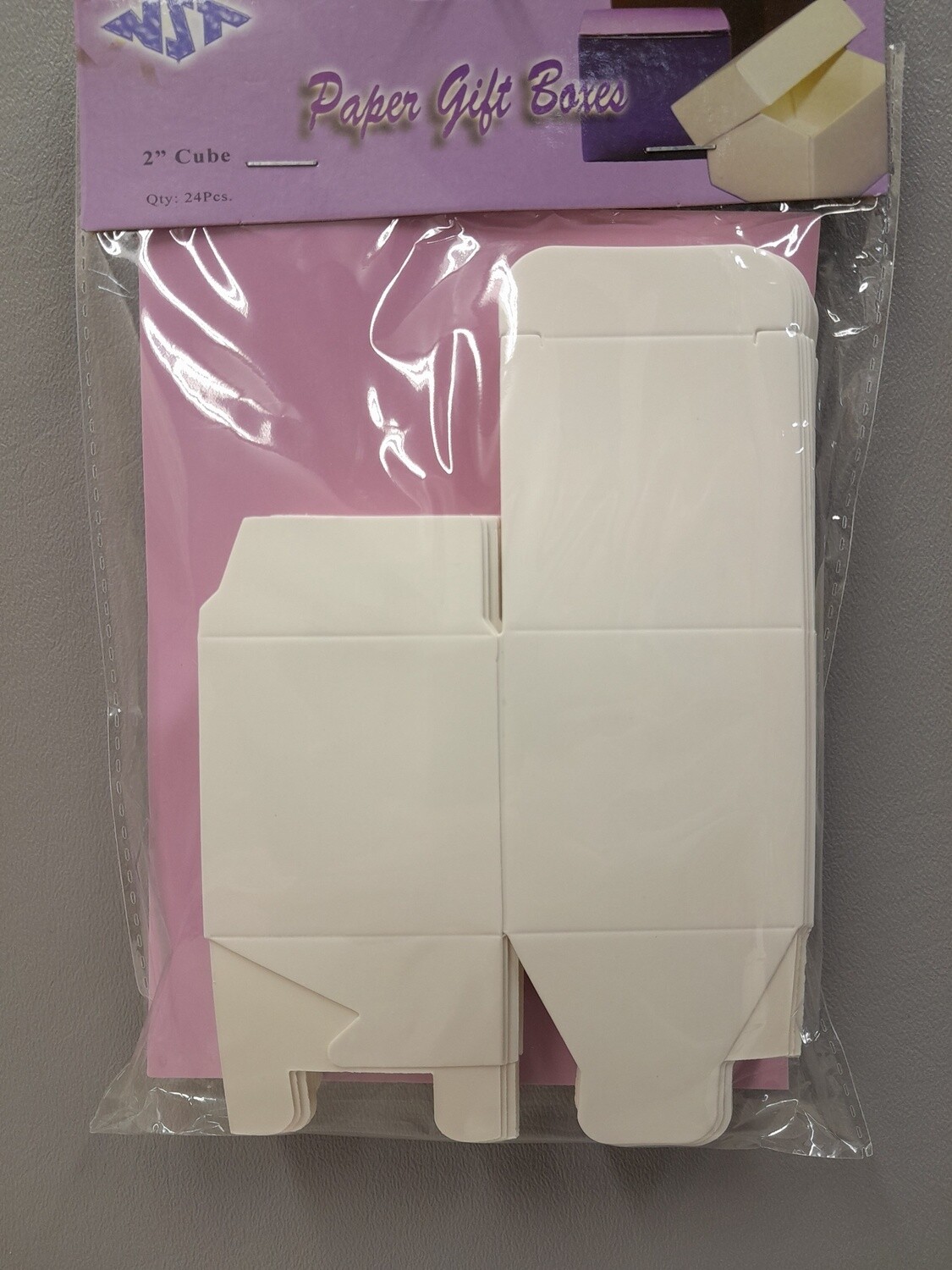24pc 2&quot; Cube Paper Gift Box White