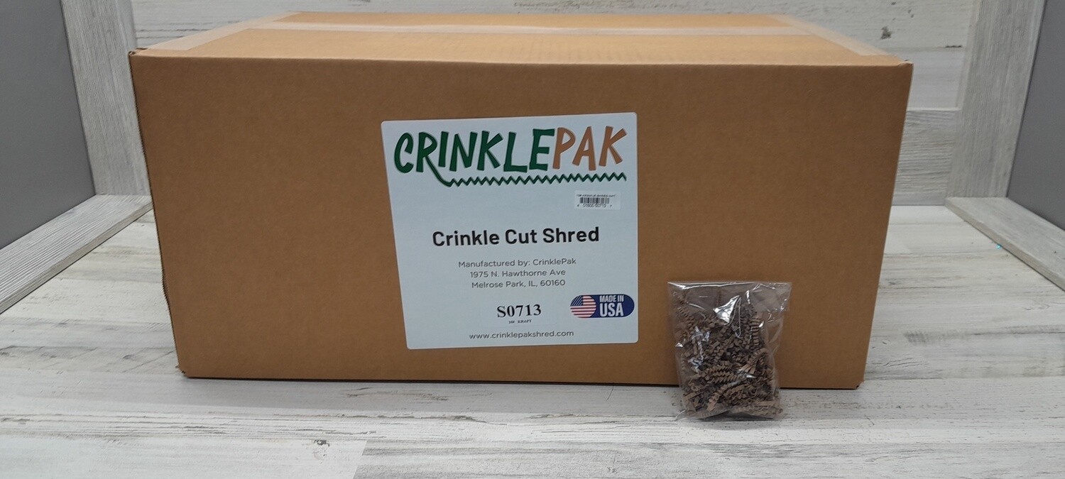 10lb Crinkle Cut Shred Kraft/Natural