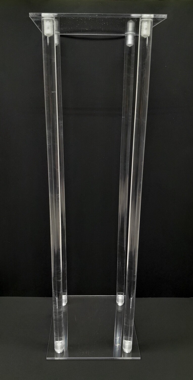 25&quot;x8&quot; Square Acrylic Pillar Centerpiece Stand