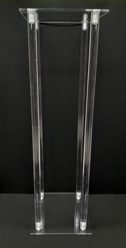 25&quot;x8&quot; Square Acrylic Pillar Centerpiece Stand