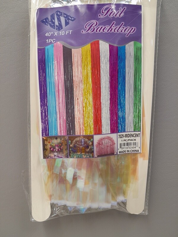 40&quot;x10&#39; Foil Backdrop Iridescent